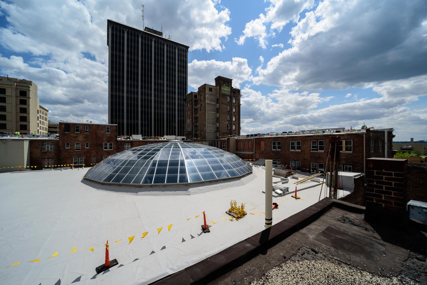 PHOTOS: Dayton Arcade recovery continues, first floor slab completed and windows restored