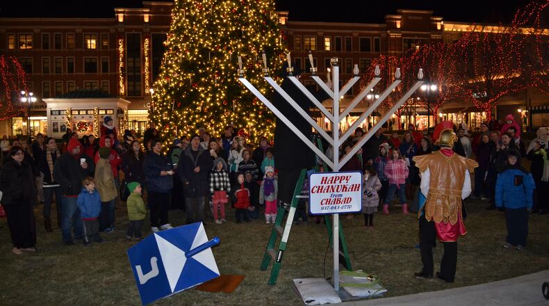 The Chabad of Greater Dayton will hold a public lighting of the menorah erected at The Greene 6 p.m. tonight, Dec. 29.