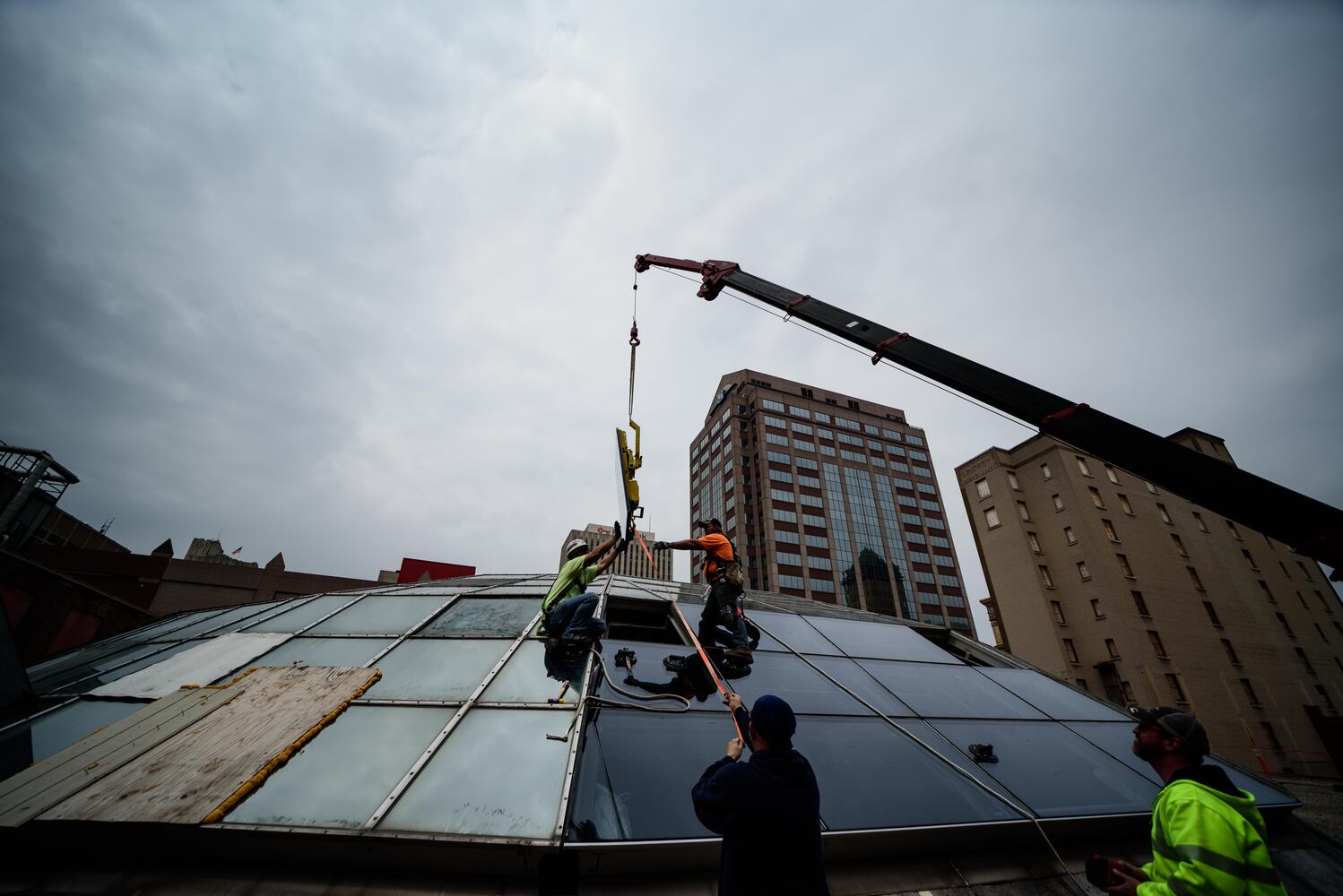 PHOTOS: Behind the scenes on the first day of construction at The Dayton Arcade