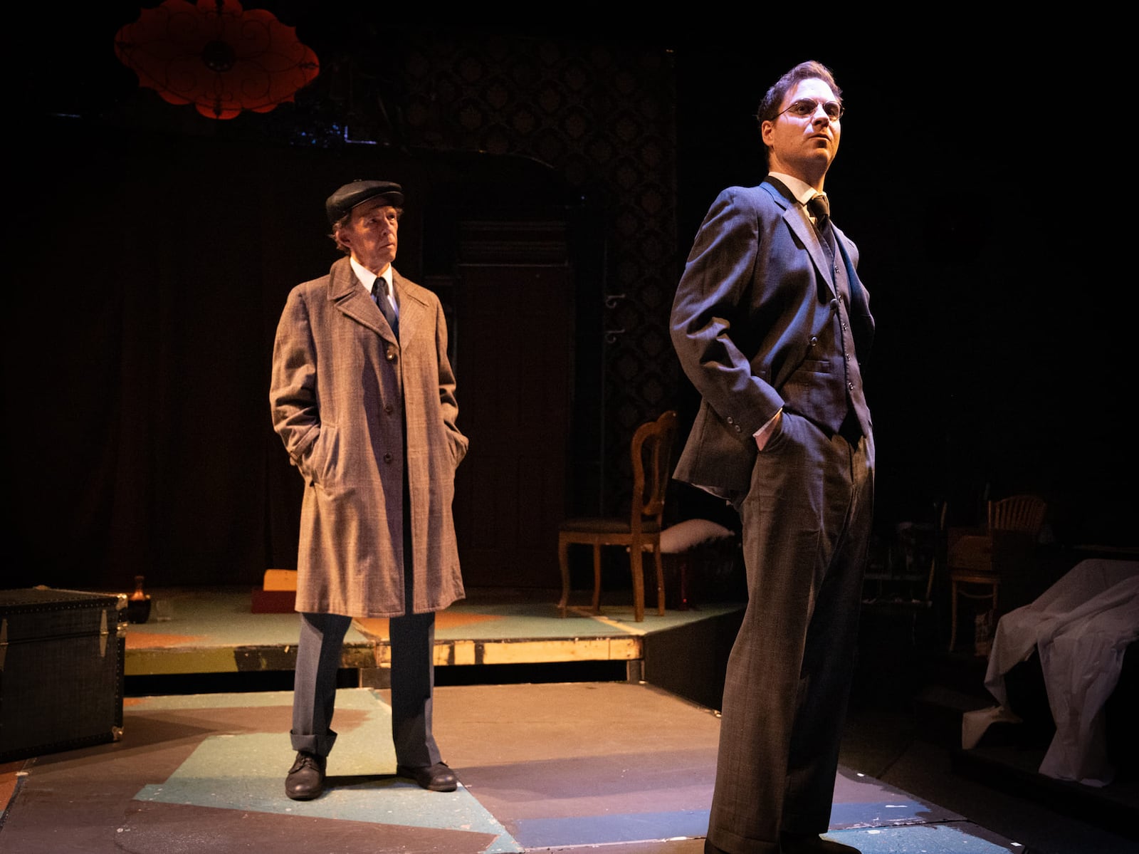 Jim Walker (left as Kipps) and Matt Meier (Actor) in Dayton Theatre Guild's production of "The Woman in Black," which continues through Sunday, Dec. 15. PHOTO BY RICK FLYNN