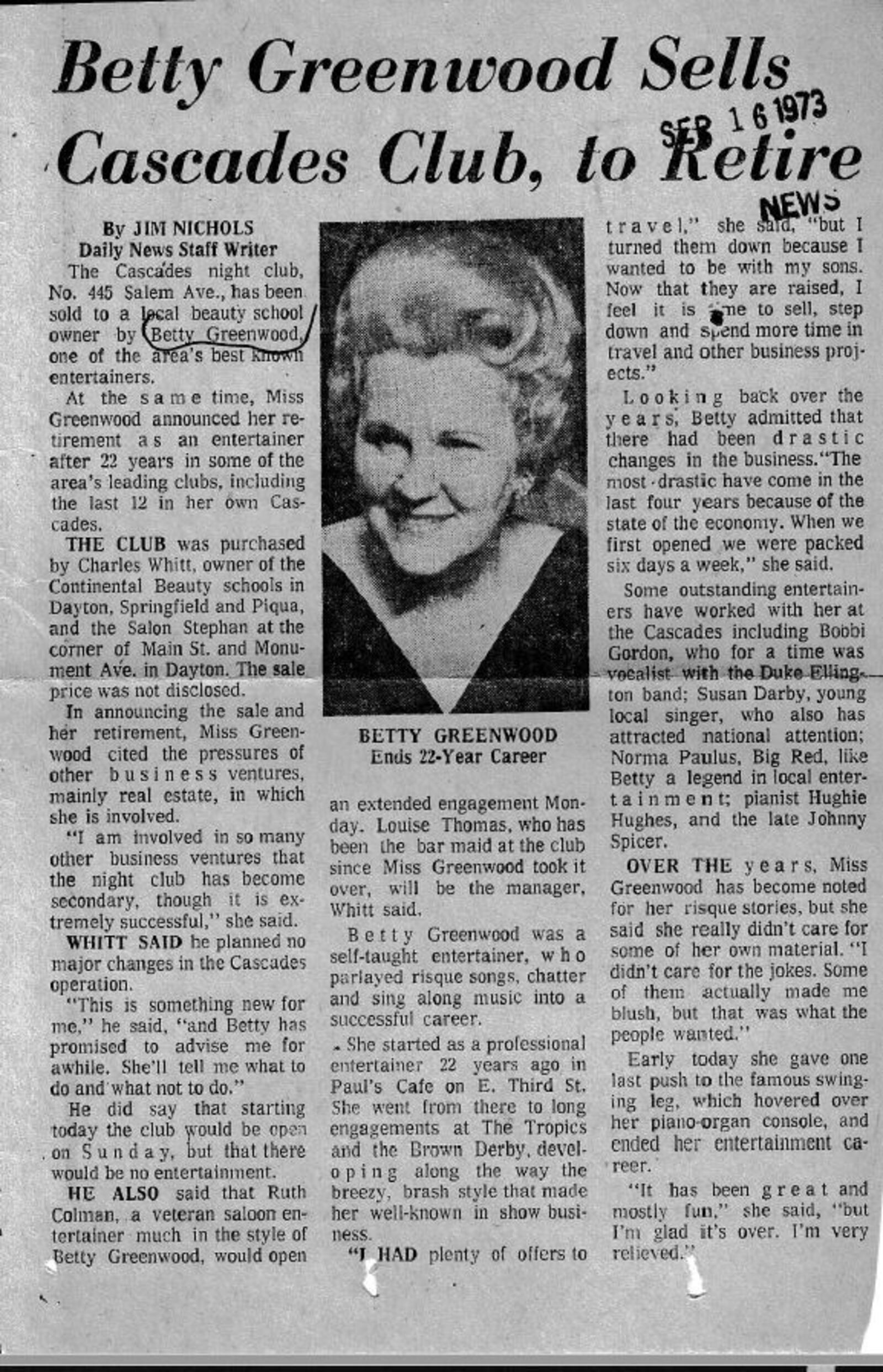Articles from Dayton Daily News archives at Wright State University.
