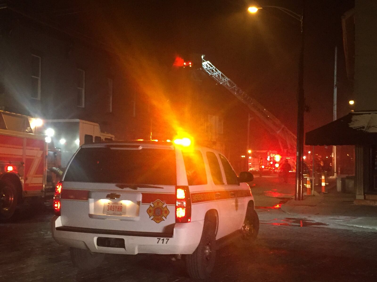 A fire that broke out Friday, Dec. 29, 2017, at Salar Restaurant and Lounge, 400 E. Fifth St., has closed the popular Oregon District restaurant indefinitely. JAROD THRUSH / STAFF
