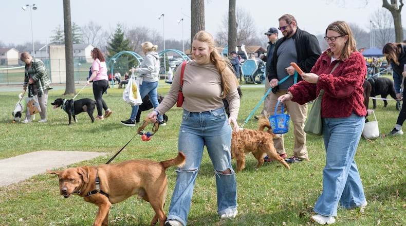 The Vandalia Parks & Recreation Department hosted its annual Paws in the Park Easter Party at Helke Park on Saturday, March 21, 2026. Fur-friendly festivities included egg hunts for large and small dogs (ticketed), dog vendors, a dog costume contest, food trucks and pictures with the Easter Bunny. TOM GILLIAM / CONTRIBUTING PHOTOGRAPHER