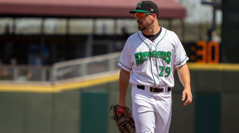 Dragons first baseman Alex McGarry leads the team with six home runs and 14 RBIs. Jeff Gilbert/CONTRIBUTED