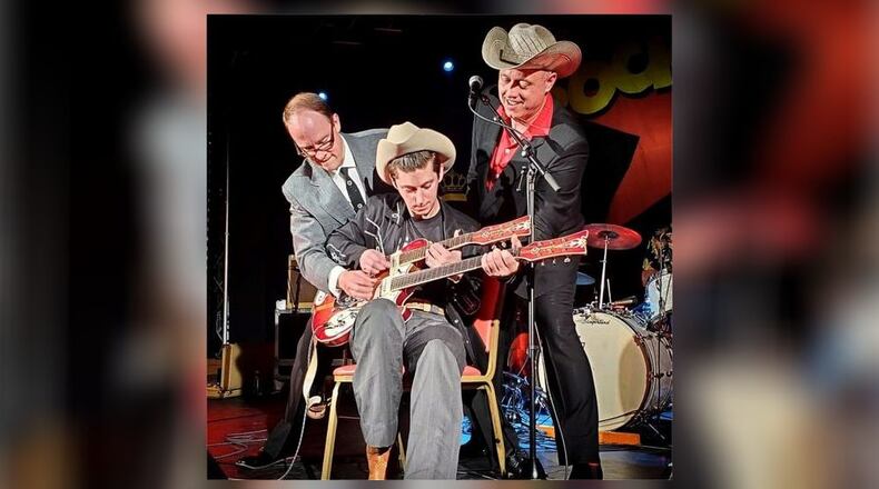 Joe Tritschler (left to right), Kyle Eldridge and Deke Dickerson will alternate between guitar, bass and drums most notably at Southgate House Revival in Newport, Kentucky on Friday, Sept. 15.