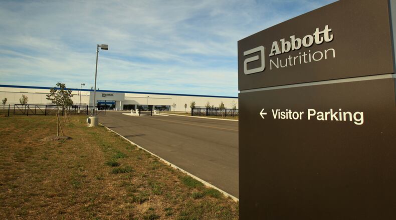 The entrance to the Tipp City Abbot Laboratories facility. Real estate firm Cushman & Wakefield is marketing a new distribution center just south of this facility, apparently on a spec-basis. FILE.