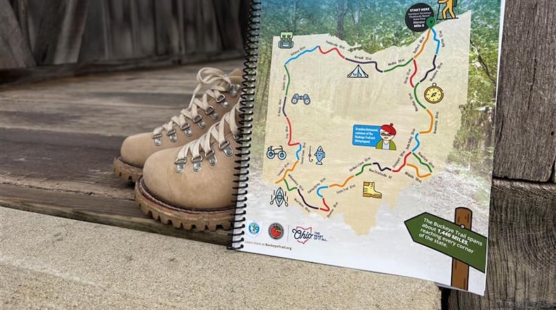 The Ohio Department of Natural Resources recently launched the "Buckeye Trail Anywhere" downloadable, printable guide that encourages tracking movement and learning about the Buckeye Trail - CONTRIBUTED