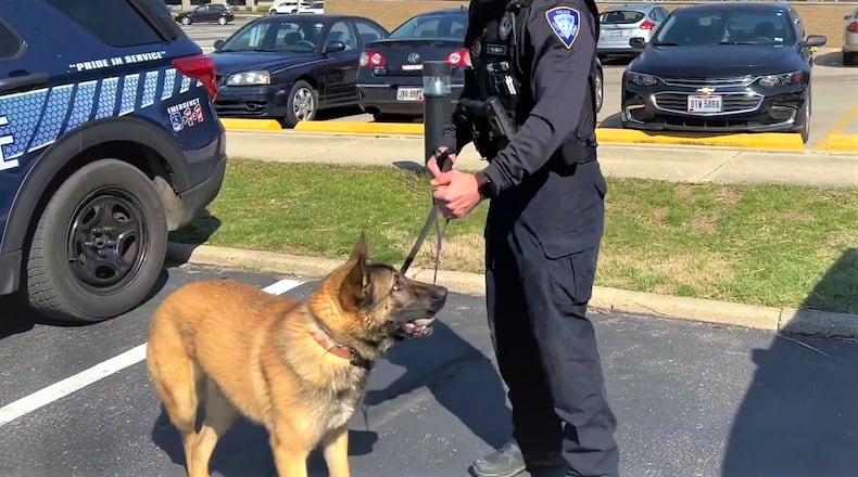 K9 Officer Dan Smith and German Shepherd Koda are the newest additions to the Xenia Police Division. CONTRIBUTED