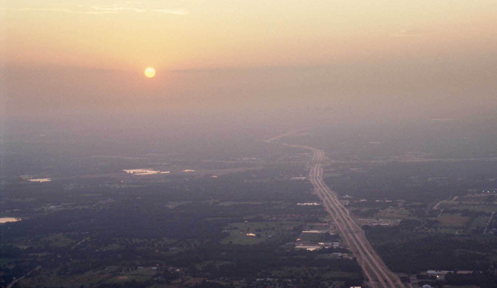 Late evening flying toward Dallas - 1997.