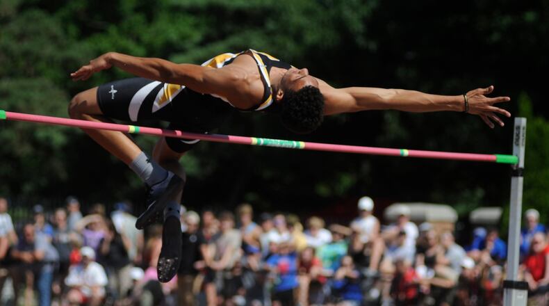 Shawnee freshman Robie Glass won the D-II state track and field high jump on Saturday, June 3, 2017. MARC PENDLETON / STAFF