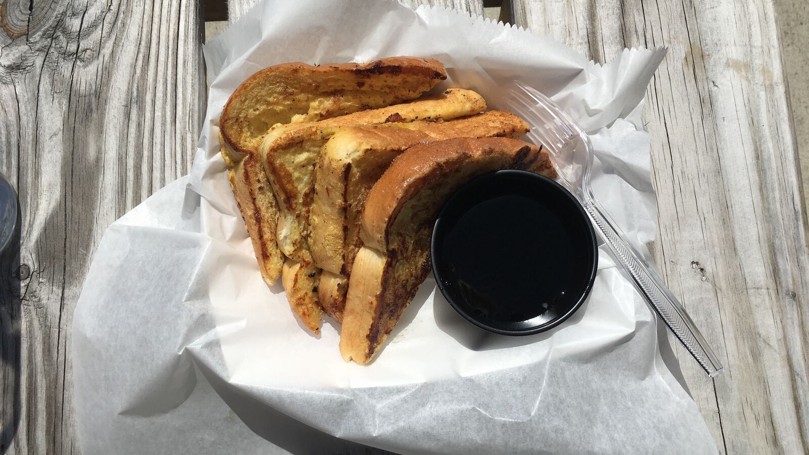 French toast from The Wicked 'Wich featuring fresh bread form Evan's Bakery