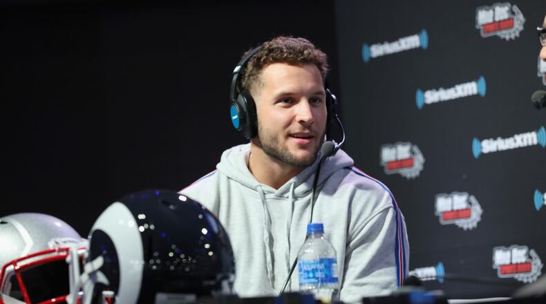 ATLANTA, GEORGIA - FEBRUARY 01:  Nick Bosa attends SiriusXM at Super Bowl LIII Radio Row on February 01, 2019 in Atlanta, Georgia. (Photo by Cindy Ord/Getty Images for SiriusXM)