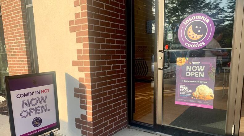 Insomia Cookies on Oakwood Avenue gained trial approval from Oakwood City Council to accept walk-in customers an hour longer each day and deliver until 2 a.m. FILE