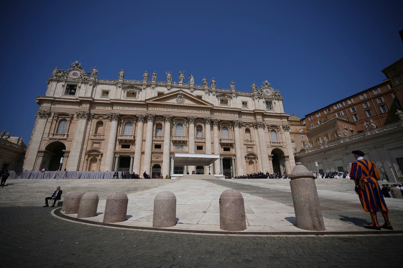 Pope Leo XIV holds his weekly general audience in St. Peter's Square at The Vatican, Wednesday, June 11, 2025. (AP Photo/Andrew Medichini)