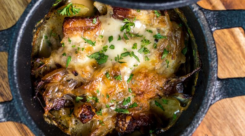 At Silas Creative Kitchen + Cocktails, Executive Chef Aaron Allen works closely with Hotel Versailles’ own on-site farmer Katie Bensman to curate a menu based on what is growing each season (Catherine Grace Photography).