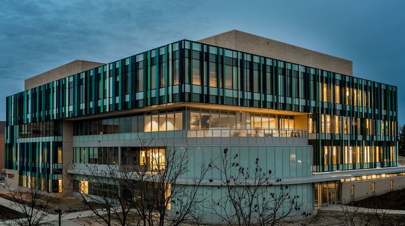 Wright State’s $37 million Neuroscience Engineering Collaboration Building opened in 2015, funded in part from contributions to the university. CONTRIBUTED / WRIGHT STATE UNIVERSITY