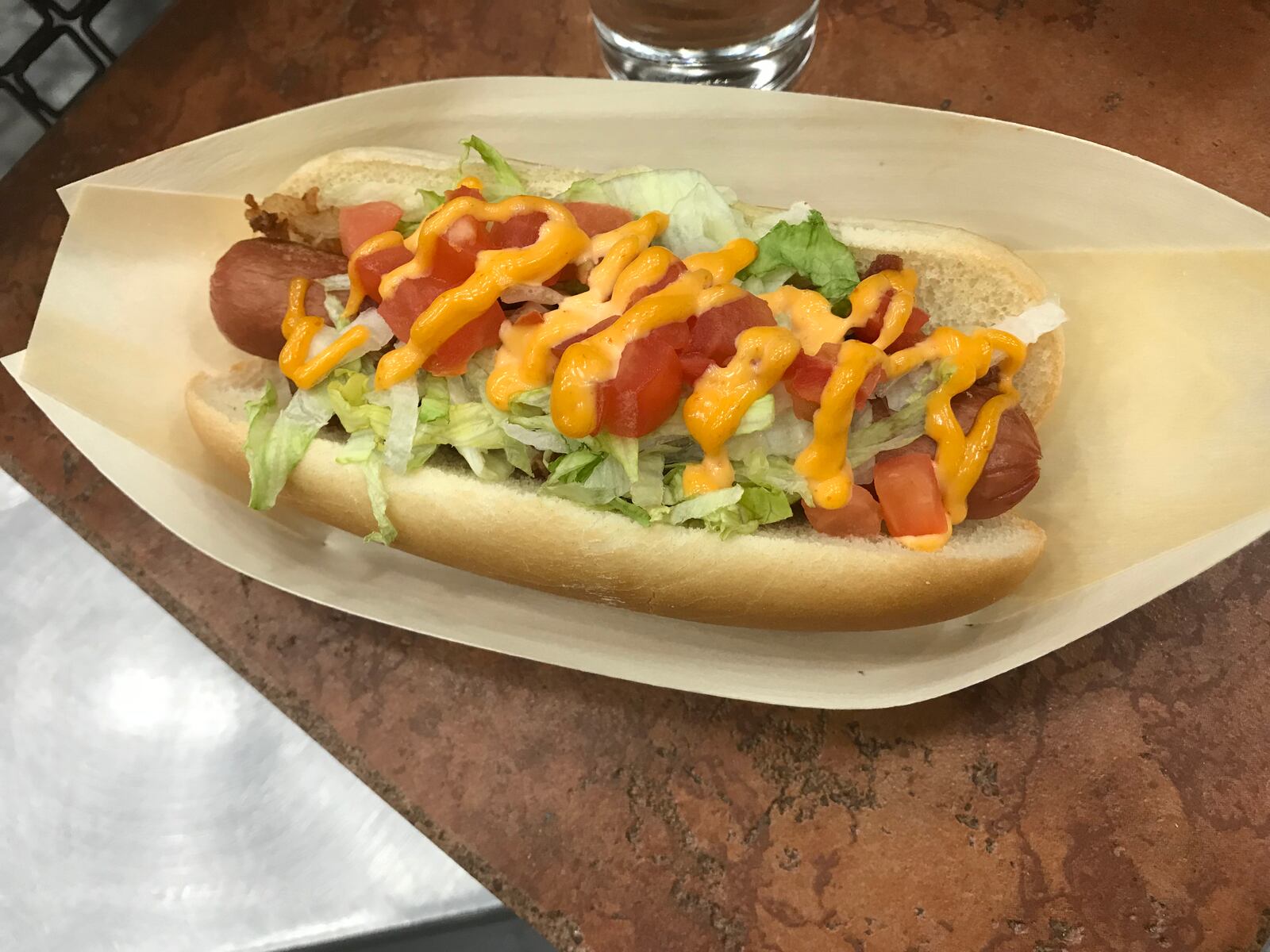 B.L.T. Dog at Great American Ball Park: This variation on an American classic adds a juicy hot dog and Sriracha mayo. CONTRIBUTED