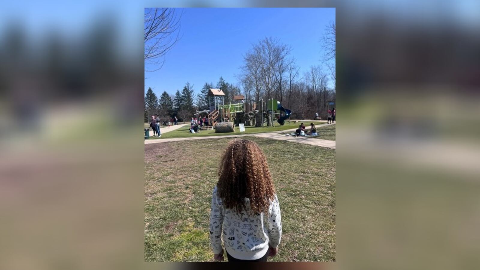 Jasmine heading to play at Forest Field Playground, Washington Twp. CONTRIBUTED