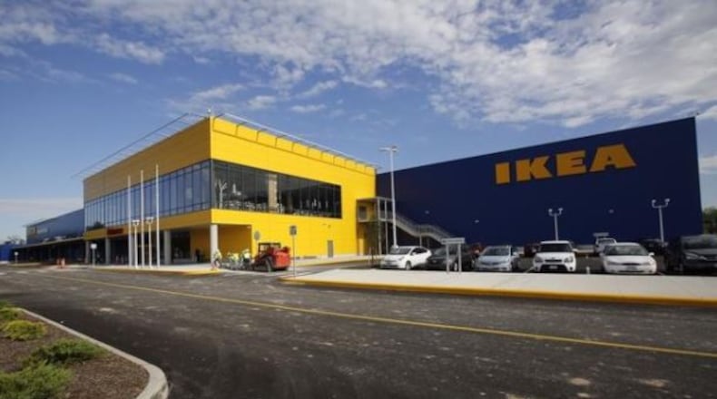The blue and yellow outside exterior of the IKEA store off Interstate 71 in the Columbus area just before the store opened last June. TOM DODGE/THE COLUMBUS DISPATCH