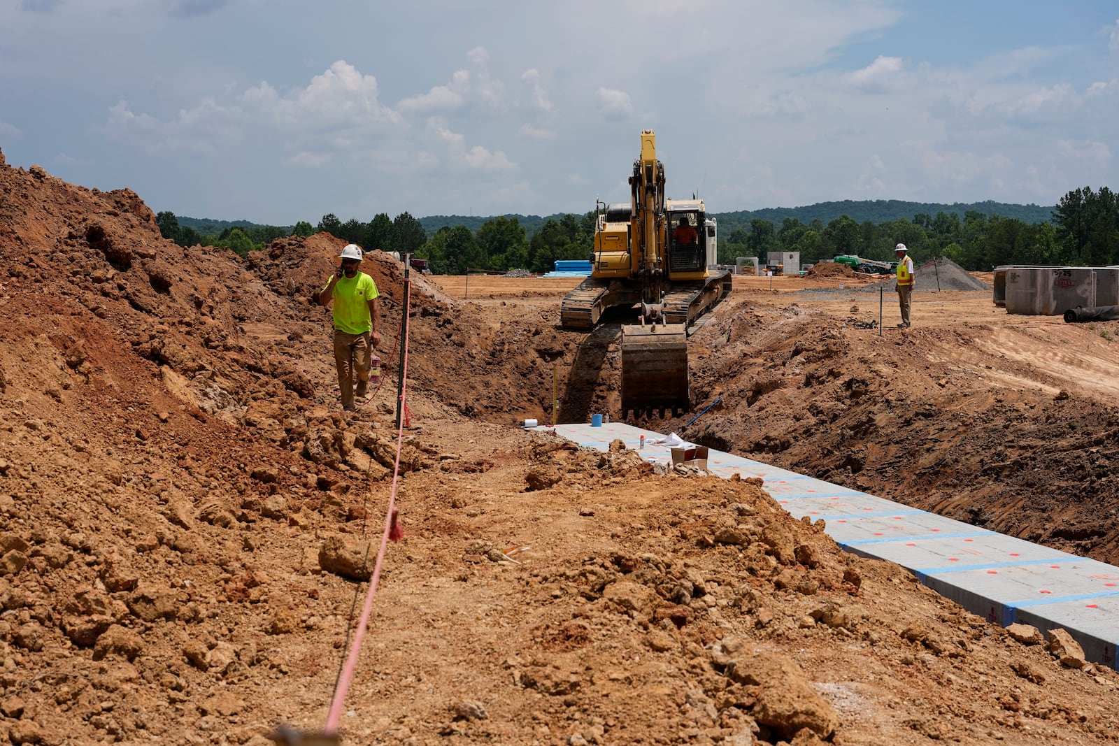 Construction continues at the TRISO-X energy fuel fabrication facility Friday, June 27, 2025, in Oak Ridge, Tenn. (AP Photo/George Walker IV)
