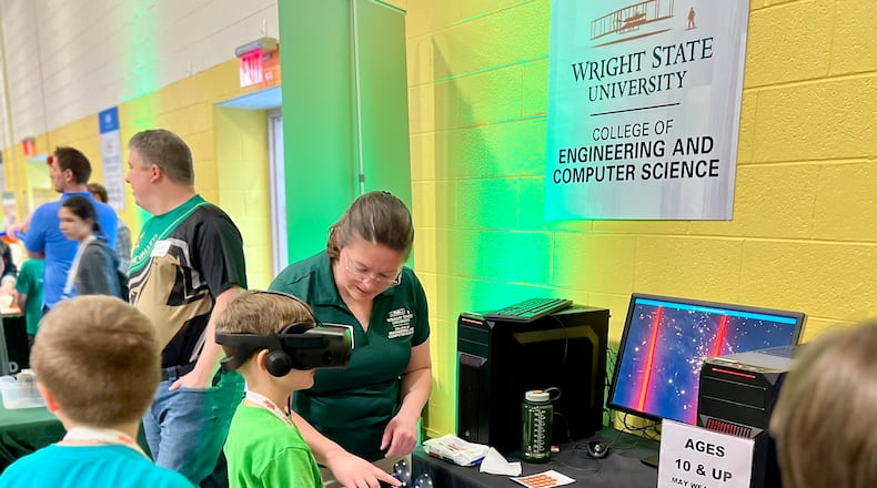 Around 1,500 kids participated in The Big Hoopla's STEM Challenge on Sunday. AIMEE HANCOCK/STAFF