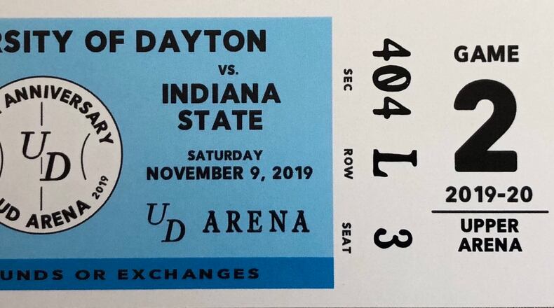 A ticket to the 2019 season opener for the Dayton men's basketball team.