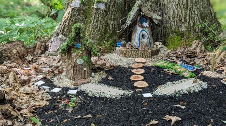 “The Faerie Houses of Aullwood" includes tiny fairie houses along a trail at Aullwood Audubon Center. The exhibit is open through Labor Day. CONTRIBUTED