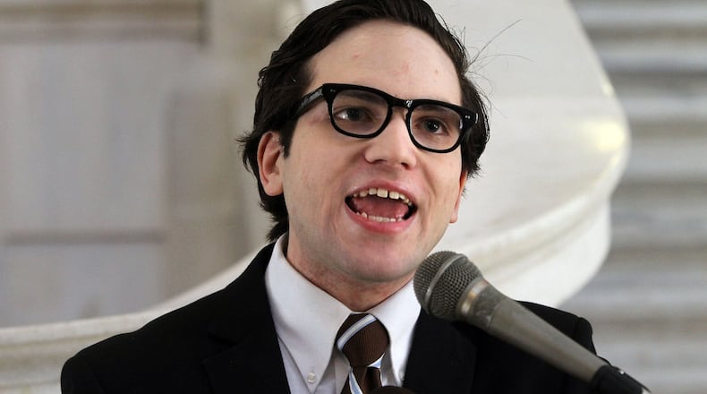 Nicholas Alahverdian speaking at the Rhode Island Statehouse in 2011.Credit...Bob Breidenbach/USA TODAY NETWORK
