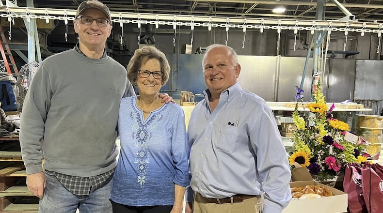 From left to right: Tim Sizemore, Opal Sizemore, and Mike Casella at MC Coating. Contributed