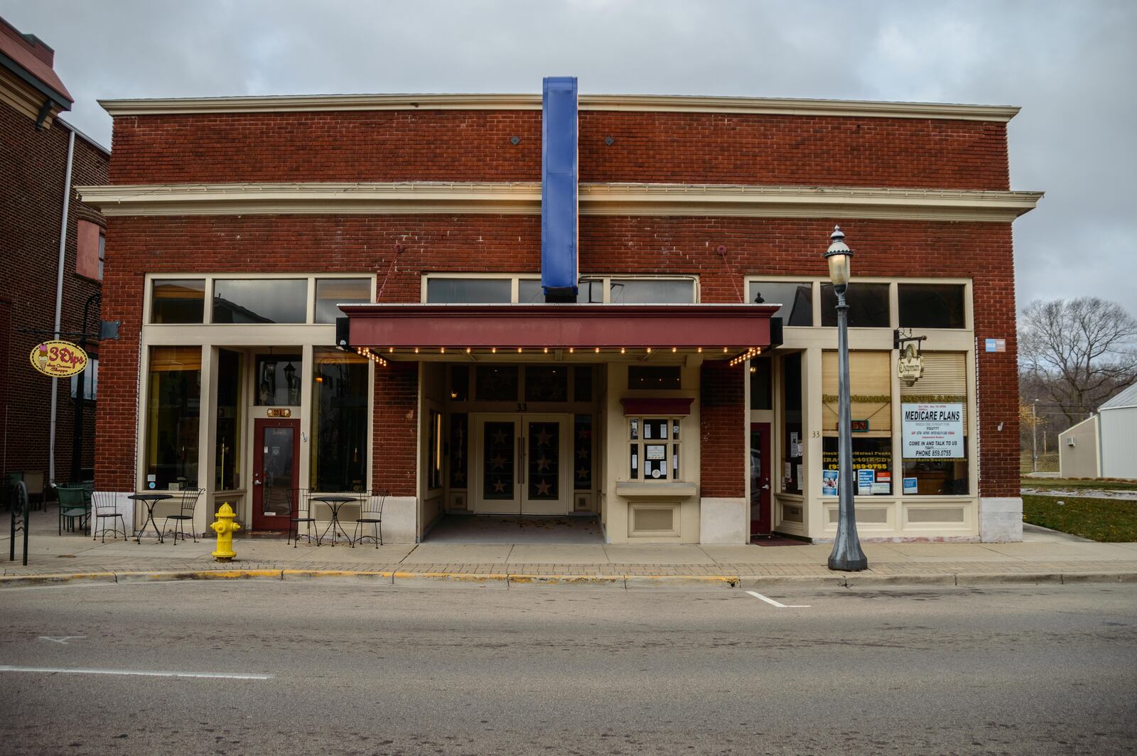 The Historic Plaza Theatre, located on 33 S. Main St. in downtown Miamisburg, December 9, 2016. Photo credit: Tom Gilliam