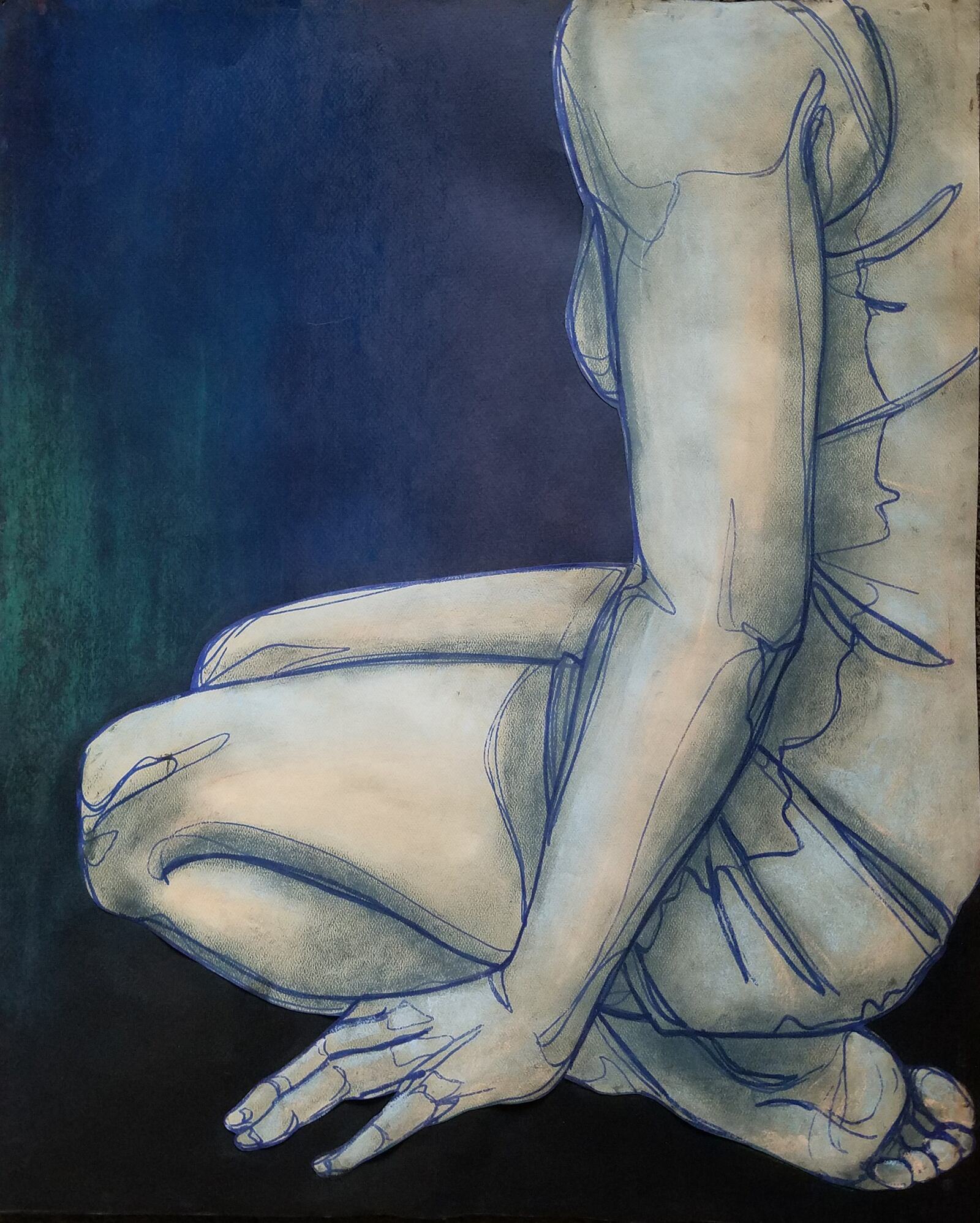 'Sitting in Blue,' by Sinclair Community College artist Emily Wick. CONTRIBUTED