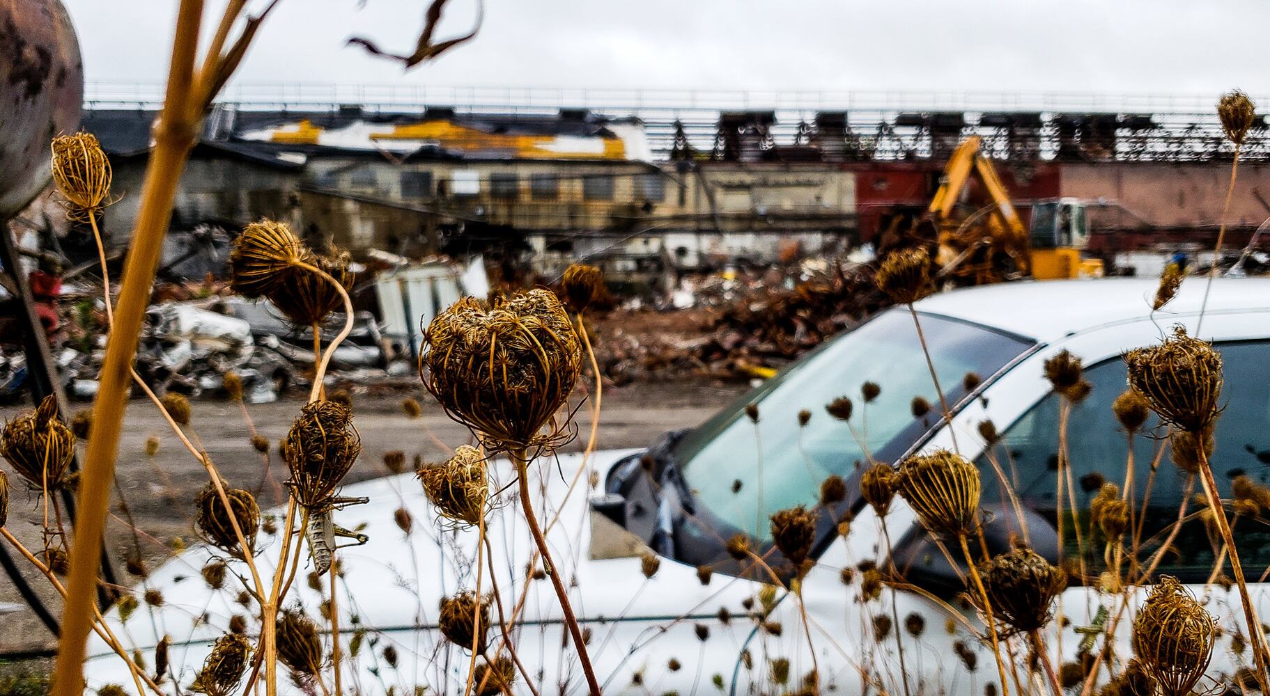 Demolition continues at former Franklin Boxboard building