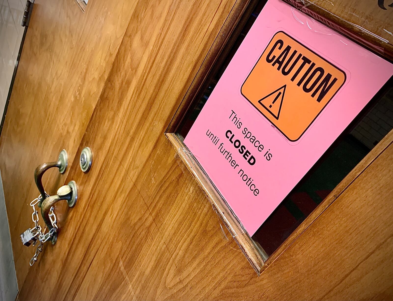 The gym at the Broadway Elementary School in Tipp City is closed after a roof leak caused some concerns related to asbestos. MARSHALL GORBY\STAFF