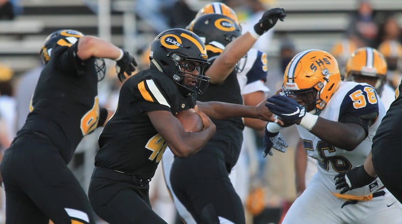 Springfield against Centerville on Friday, Sept. 4, 2020, at Centerville. David Jablonski/Staff