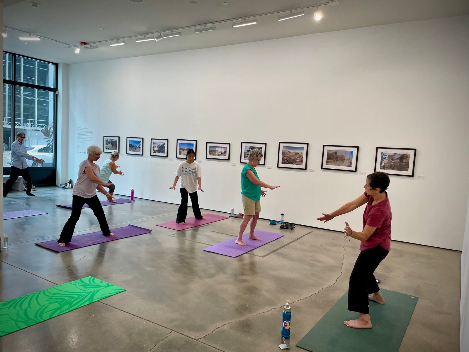 As part of the Dayton Arcade’s arts and wellness summer series, Leslie Dworkin is teaching Qigong on Thursdays in The Contemporary Dayton. NATALIE JONES/STAFF