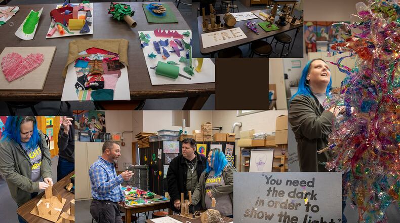 7th grade students at St. Christopher School in Vandalia created tactile art for "Beyond Vision: A Tactile Art Experience."