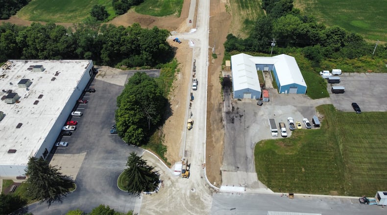 Dimco Way is being extended approximately 2,000 feet from Clyo Road to Centerville High School. The project aims to reduce traffic congestion and improve roadway access. CONTRIBUTED