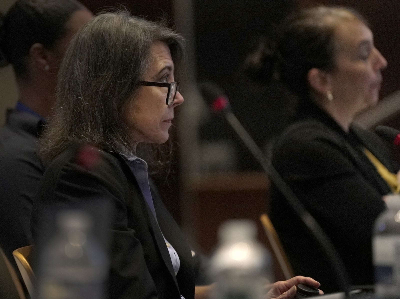 Lyn Redwood, a nurse practitioner who once ran the anti-vaccine group that Robert F. Kennedy Jr. founded, attends a meeting of the Advisory Committee on Immunization Practices at the Centers for Disease Control and Prevention in Atlanta on Thursday, June 26, 2025. (AP Photo/Shelby Lum)