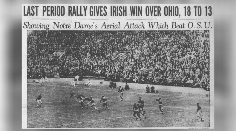 Ohio State vs Notre Dame, Nov. 2, 1935, from the Dayton Daily News archives.