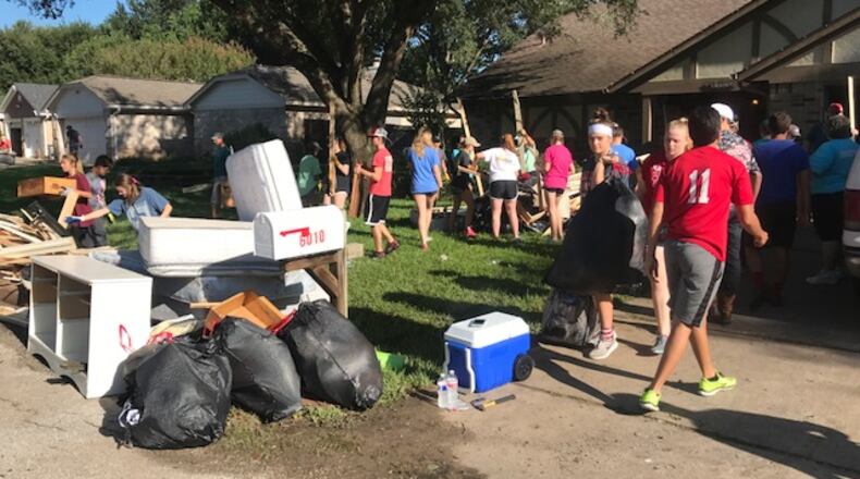 Clean-up efforts underway in parts of Texas, Aug. 30, 2017. GABRIELLE ENRIGHT/STAFF
