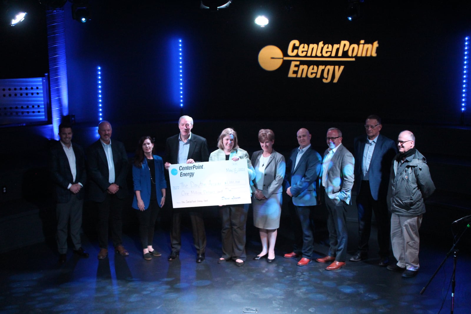 The Tank -- Inspired by CenterPoint Energy was unveiled Wednesday afternoon. CenterPoint donated $1 million to the theater in the round, located in the basement of the Dayton Arcade. CORNELIUS FROLIK / STAFF