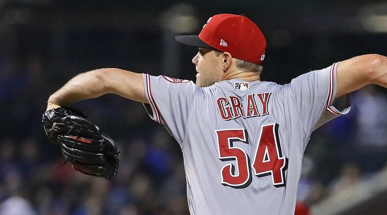 CHICAGO, ILLINOIS - SEPTEMBER 17: Starting pitcher Sonny Gray #54 of the Cincinnati Reds delivers the ball against the Chicago Cubs at Wrigley Field on September 17, 2019 in Chicago, Illinois. (Photo by Jonathan Daniel/Getty Images)