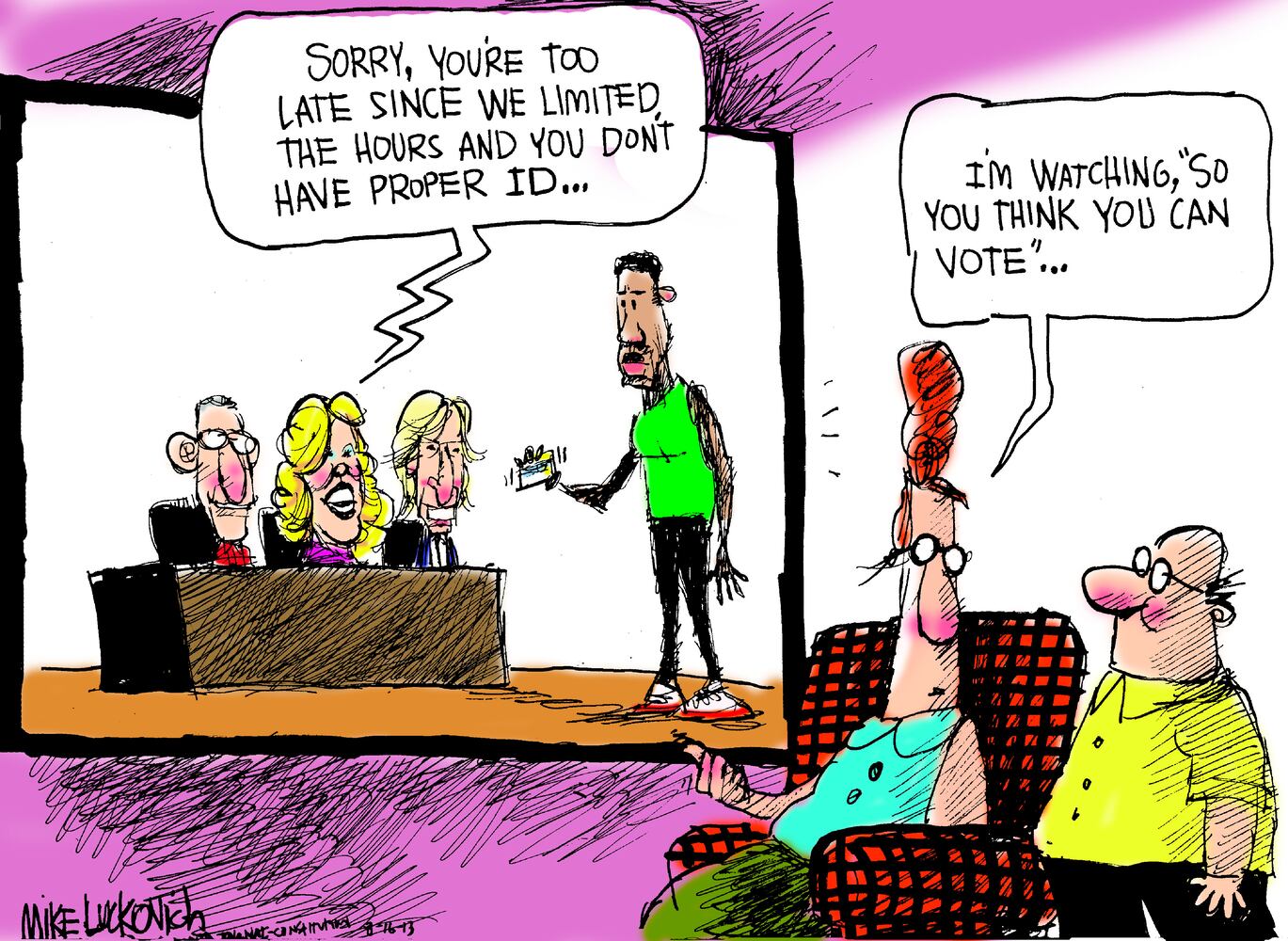 Luckovich: Voting laws