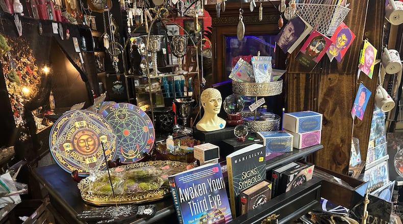 The Secret Chamber House of Oddities and Artwork is a shop dedicated the horror genre. Whether it’s ghosts, aliens or true crime, the store has it all. It includes real vintage photos and clothing, horror-themed artwork, movie memorabilia, witchcraft books, crystals, skeletons and more. ALEX CUTLER/DAYTON DAILY NEWS