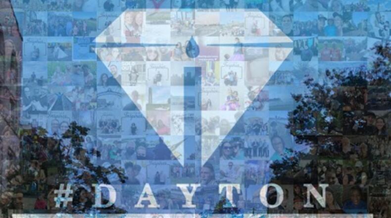 A virtual photo mosaic commemorating the one-year anniversary of the Oregon District mass shooting has been unveiled.
The mosaic is made up of photographs submitted from the community and combined into one united memorial image.