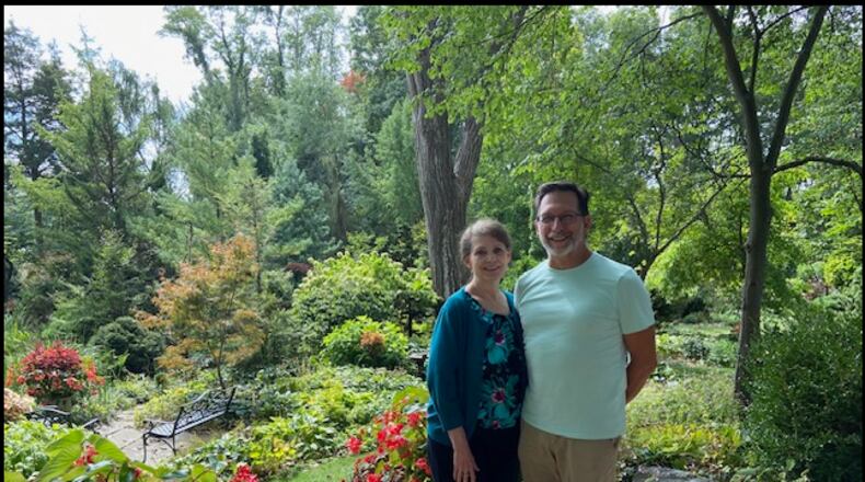 Bob Iiames and Karen Strider-Iiames can view the main pond and their many plantings from their deck. CONTRIBUTED