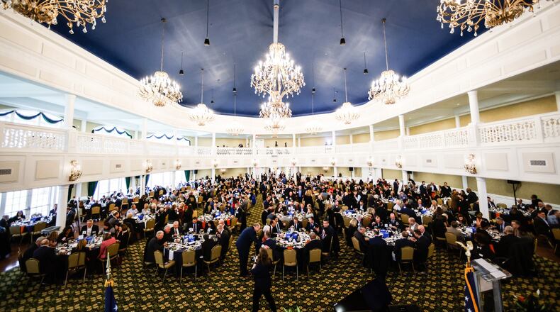 About 500 community and business leaders attended last year's Dayton Development Coalition annual meeting held at Carillon Historical Park’s Winsupply Center of Leadership on Feb. 2, 2022. JIM NOELKER/STAFF