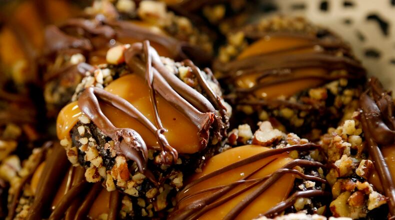 Dayton Daily News Cookie Contest 2017 Honorable Mention: Insanely Delicious Turtle Cookies by Geni Thurin of Dayton. LISA POWELL/STAFF