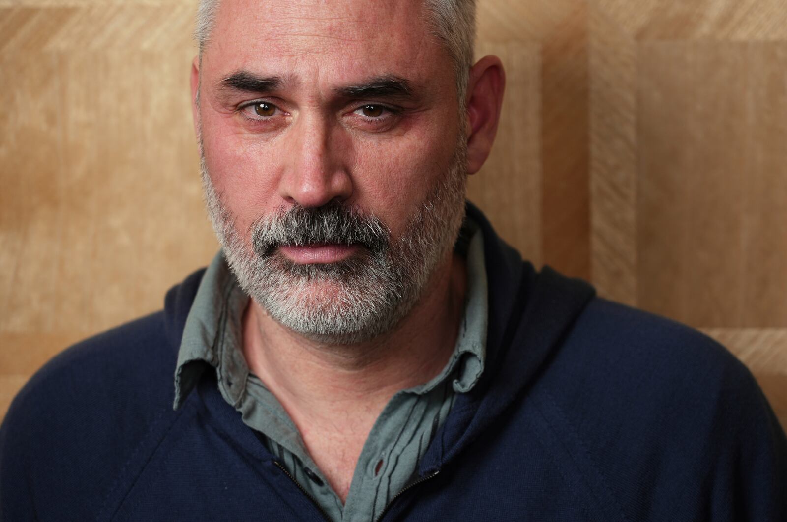 Alex Garland, co-writer and co-director of the film "Warfare," poses for a portrait at the London Hotel, Friday, March 28, 2025, in West Hollywood, Calif. (AP Photo/Chris Pizzello)