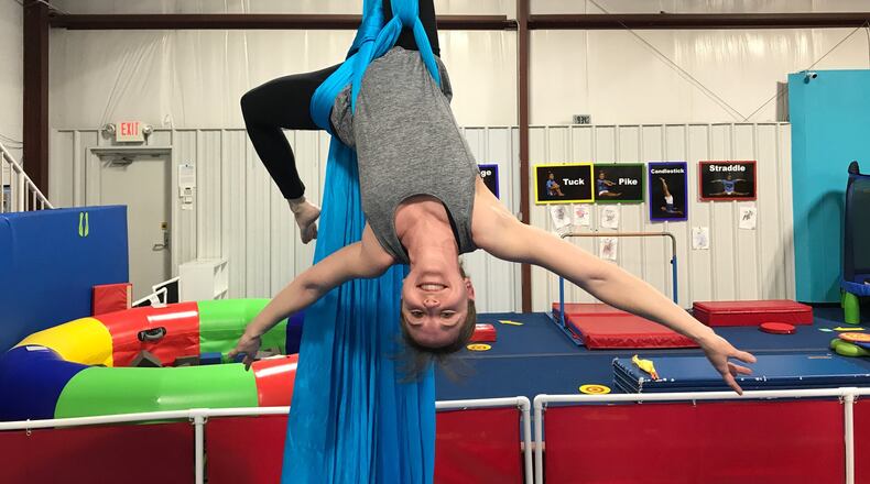 Melissa Kally teaches DragonFly Aerial classes at the Ohio Sports Academy in Springboro. CONTRIBUTED